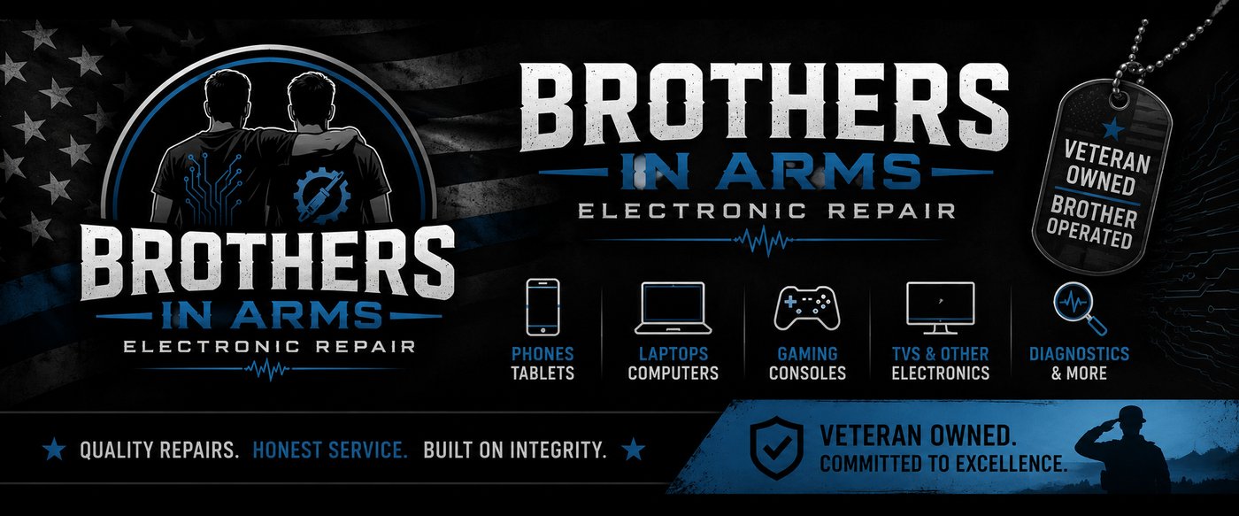 Brothers in Arms Electronic Repair, a brother operated electronics repair shop